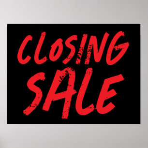 Abschluss des Verkaufs, Verkauf von Einzelhandelsa Poster