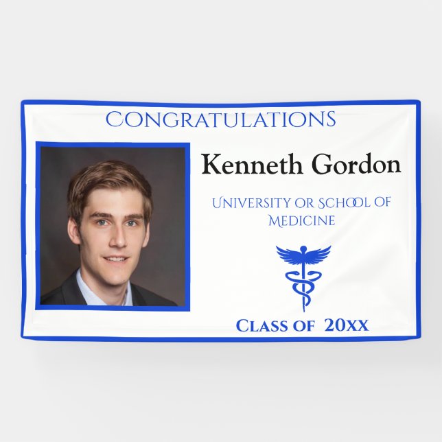 Abschluss Doctor Caduceus Lila NYU University Banner (Horizontal)