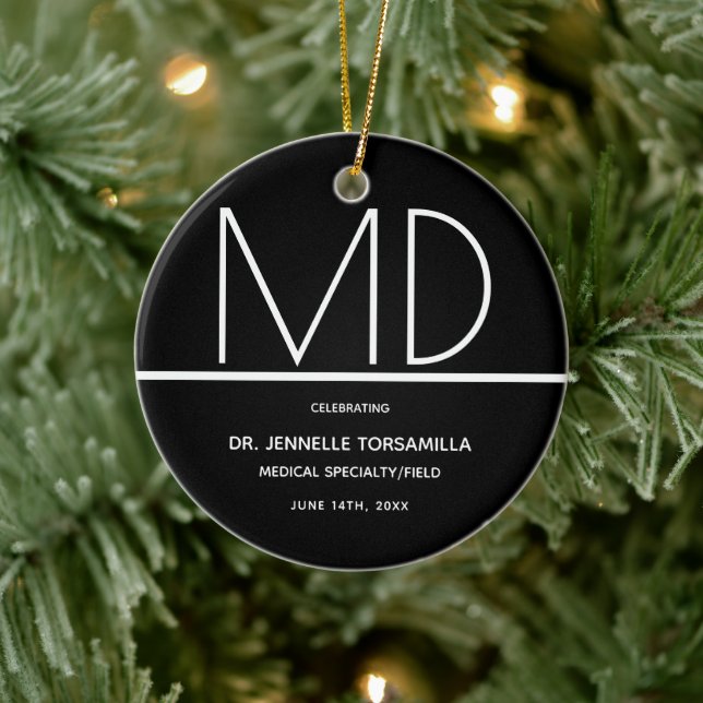 Abschluss Doctor MD Keepake Keramik Ornament (Baum)