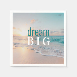 Abschluss Dream Big Beach Foto Inspiration Serviette