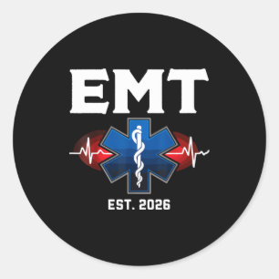 Abschluss eines EMT-Studenten EMT Est Runder Aufkleber