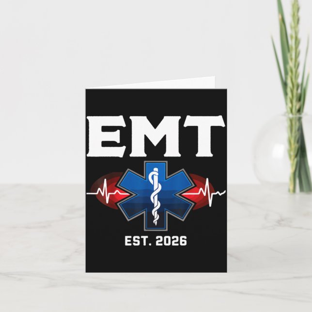 Abschluss eines Rettungsassistenten-Studenten Emt  Karte (Vorderseite)