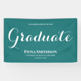 Abschluss Einfach Elegant Grün Außenbereich Banner