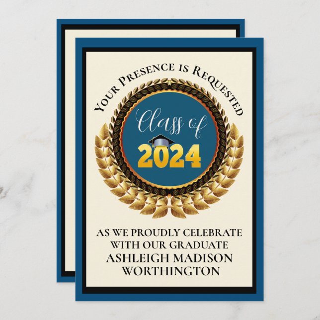 Abschluss Einladung (Vorne/Hinten)