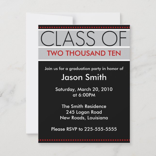 Abschluss Einladung (Vorderseite)