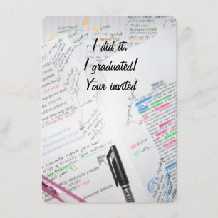 Abschluss Einladung Gerecycelt Papier