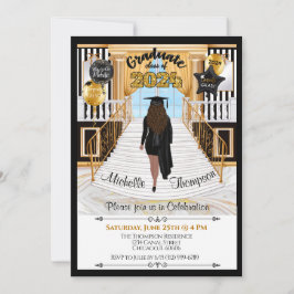 Abschluss Einladung Hispanic Med Skin Tone