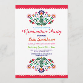 Abschluss Einladung Party Fiesta Mexikanische Einl