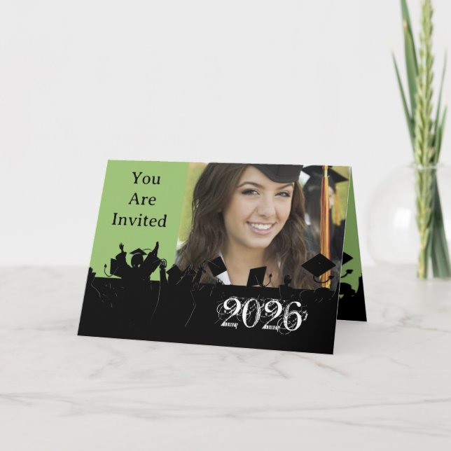 Abschluss Einladung zur Veränderung Farbe und Jahr (Vorderseite)