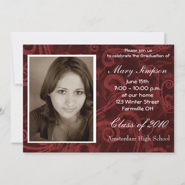 Abschluss-Einladungs-Karten Einladung (Vorderseite)