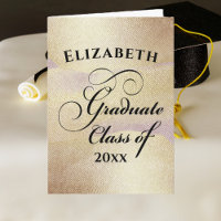 Abschluss Elegante Gold Typografie