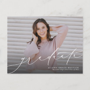 Abschluss elegante Schrift horizontale Abschlussfe Einladungspostkarte