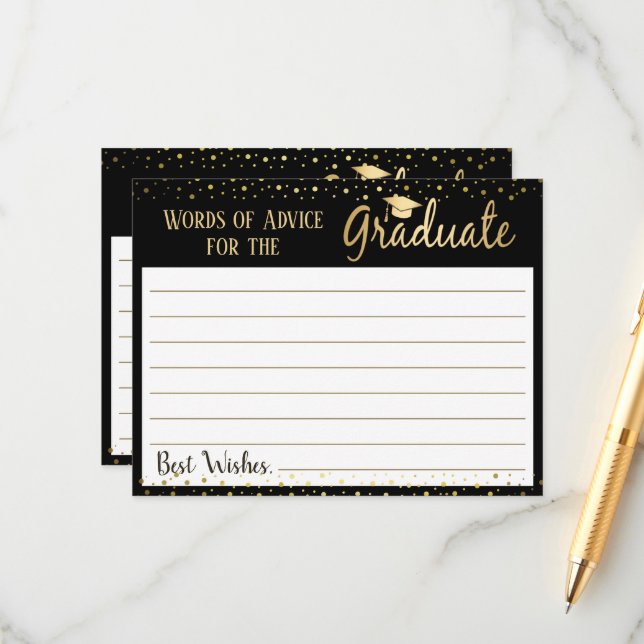 Abschluss Elegante Worte des Ratgebers Hinweiskarte (Vorderseite/Rückseite Beispiel)