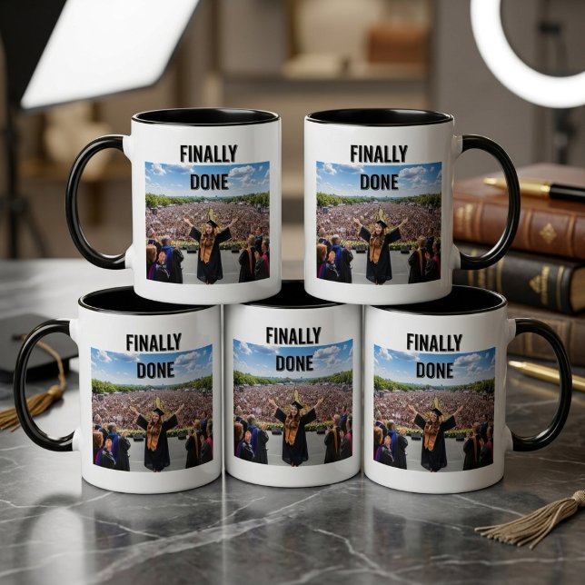 Abschluss endlich geschafft Becher | Lustige Absch Tasse (Von Creator hochgeladen)
