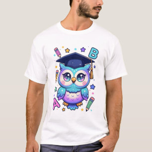 Abschluss-Eule in kosmischen Funkeln T-Shirt