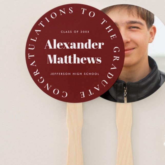 Abschluss Fan School Männerklasse Foto Burgund Fächer (Von Creator hochgeladen)