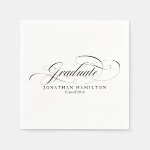 Abschluss Fancy Kalligrafie Abschluss Serviette
