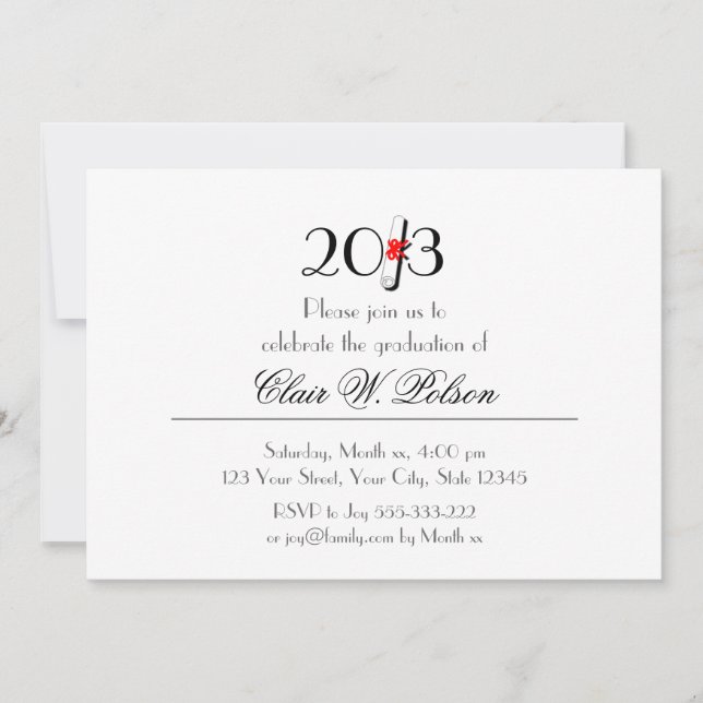 Abschluss-Feier 2013 Einladung (Vorderseite)