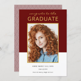 Abschluss-Feier des modernen Fotos Einladung