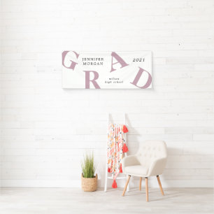 Abschluss fett gedruckte Buchstaben Schulfarben Banner