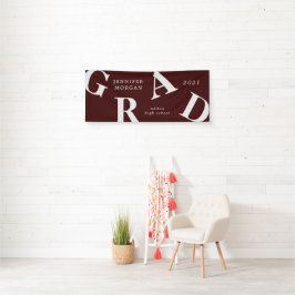 Abschluss fett gedruckte Buchstaben Schulfarben Banner