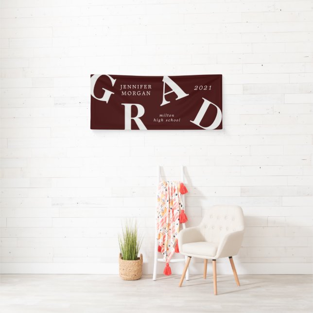 Abschluss fett gedruckte Buchstaben Schulfarben Banner (Insitu)