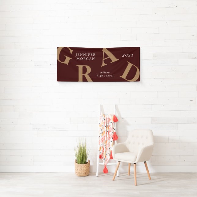 Abschluss fett gedruckte Buchstaben Schulfarben Banner (Insitu)