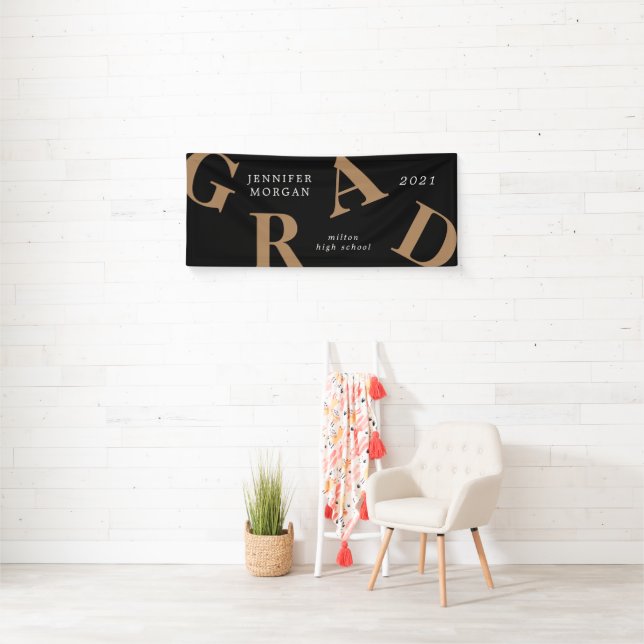 Abschluss fett gedruckte Buchstaben Schulfarben Banner (Insitu)