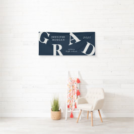 Abschluss fett gedruckte Buchstaben Schulfarben Banner