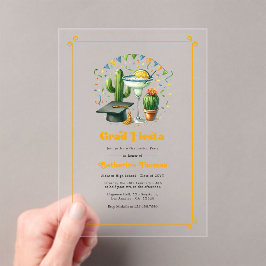 Abschluss Fiesta Party Acryleinladungen