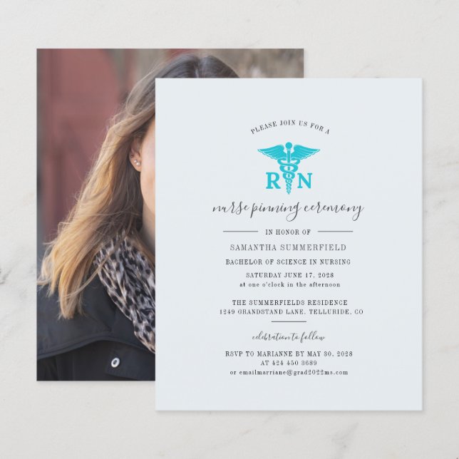Abschluss Foto 2025 Einladung zur Krankenpflege (Vorne/Hinten)