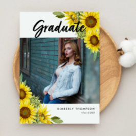 Abschluss Foto Ankündigung Sonnenblumenschrift