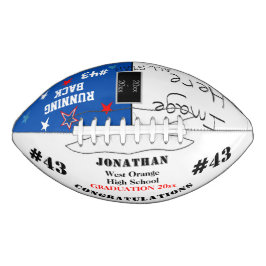 Abschluss Foto Blue White School Team Football