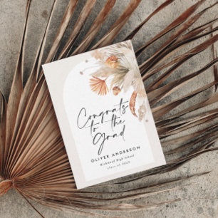 Abschluss Foto Bogen Terracotta Pampas botanisch Einladung