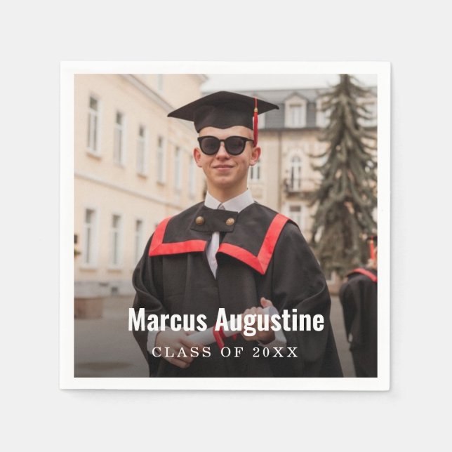 Abschluss Foto Class 2025 Serviette (Vorderseite)