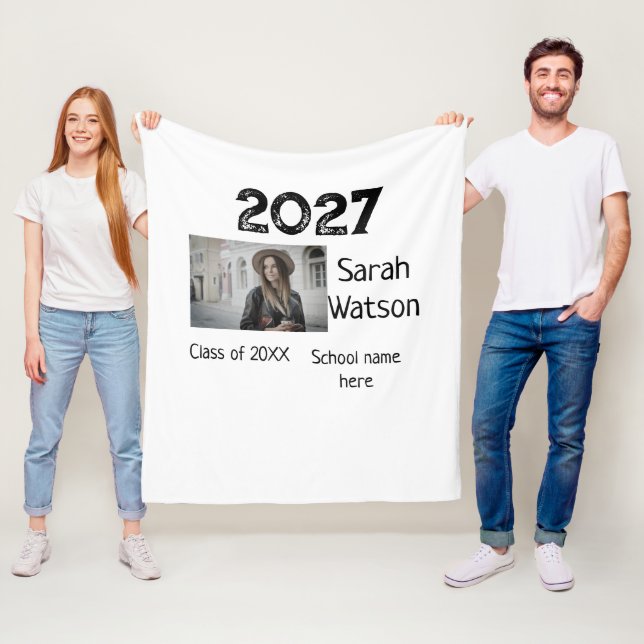 Abschluss Foto Classic - Klassiker Jahr für Jahr Fleecedecke (Beispiel)