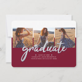 Abschluss Foto Collage Grad 2025 Ankündigung