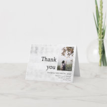 Abschluss Foto Danke, Rustikal