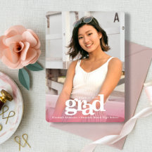 Abschluss Foto fett, einfach, modern pink