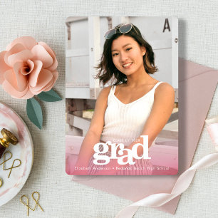 Abschluss Foto fett, einfach, modern pink Ankündigung