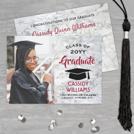 Abschluss-Foto für die Klassen Rot und Weiß Einladung