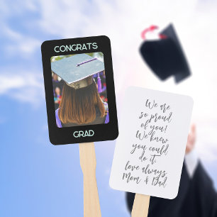 Abschluss Foto Glückwunsch Grad Graduate Hand Fans Fächer