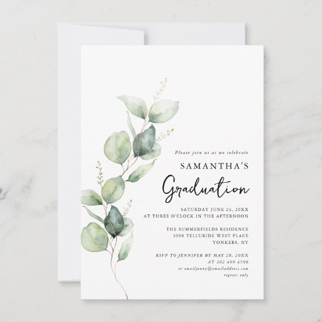 Abschluss Foto Grad 2025 Party Einladung (Vorderseite)