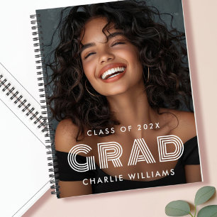 Abschluss Foto Graduiertenname Jahrbuch Notizbuch