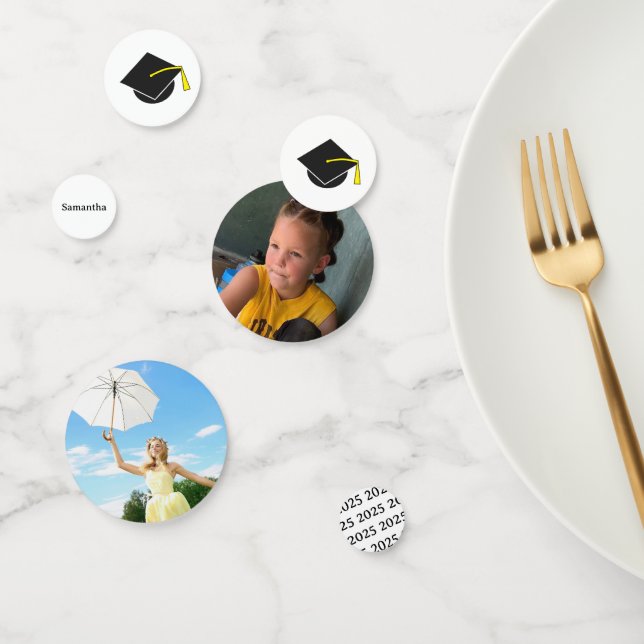 Abschluss Foto Jahr Name Tabelle Confetti Konfetti (Gruppe)