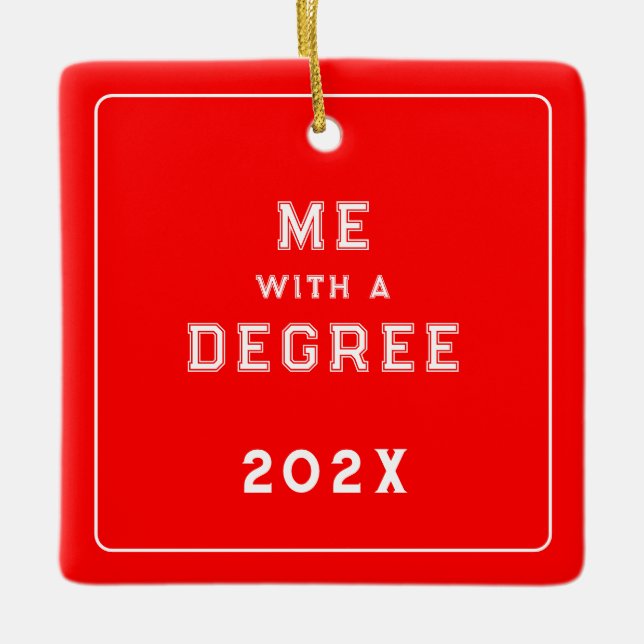 Abschluss Foto Keepake Keramik Ornament (Vorderseite)