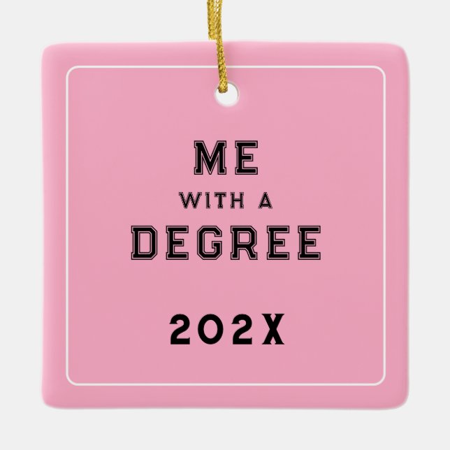 Abschluss Foto Keepake Keramikornament (Vorderseite)