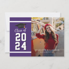 Abschluss Foto Lila Grad 2025 Ankündigung