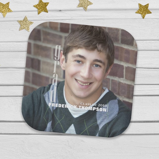 Abschluss Foto Minimalistisch Elegant Grad Moderne Pappteller (Von Creator hochgeladen)