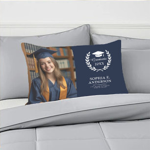 Abschluss Foto Modernes elegantes Navy Blue Keepak Lendenkissen